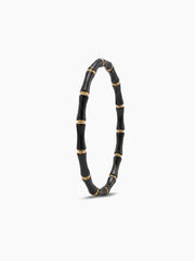 Caloria Bamboo Line Black - 18K Gold Plated Women's Band Bracelet