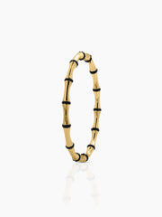 Caloria Bamboo Line 18K Gold Plated Women's Band Bracelet