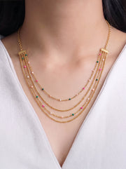 Catrin Layered 18K Gold Plated Women's Chain