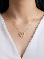 Cazira Diamond Heart 14K Gold Plated Necklace