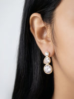 Celora Solitaire Drop 18K Gold Plated Earrings