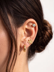 Cireva Flower Trio 18K Gold Plated Women's Earrings Set