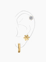 Cireva Flower Trio 18K Gold Plated Women's Earrings Set