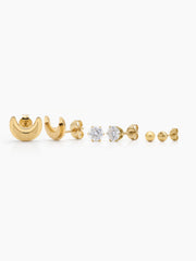 Clarona 18K Gold Plated Women's Earring Set