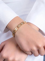 Coralie Diamond 18K Gold Plated Small Wrist Band Bracelet