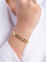 Coralie Diamond 18K Gold Plated Small Wrist Band Bracelet