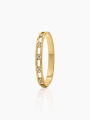 Coralie Diamond 18K Gold Plated Small Wrist Band Bracelet