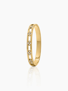 Coralie Diamond 18K Gold Plated Small Wrist Band Bracelet