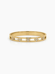 Coralie Diamond 18K Gold Plated Small Wrist Band Bracelet