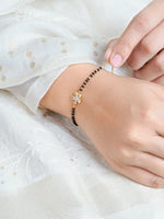 Dayita Floral Diamond 18K Gold Plated Mangalsutra Bracelet