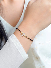 Dayita Floral Diamond 18K Gold Plated Mangalsutra Bracelet