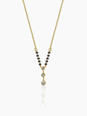 Devika Trio Diamond 18K Gold Plated Drop Mangalsutra