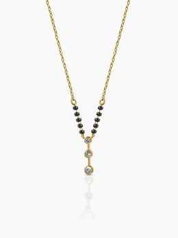 Devika Trio Diamond 18K Gold Plated Drop Mangalsutra