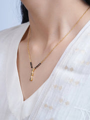 Devika Trio Diamond 18K Gold Plated Drop Mangalsutra