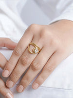 Devora Solitaire 18K Gold Plated Women's Ring
