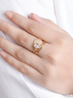 Devora Solitaire 18K Gold Plated Women's Ring