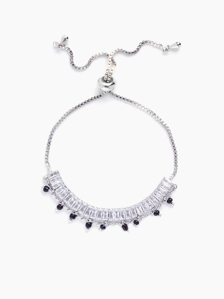 Dia Silver Mangalsutra Bracelet