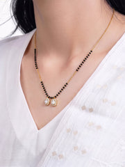 Diya Halo Solitaire 18K Gold Plated Mangalsutra