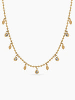 Dovelle Diamond Charms 18K Gold Plated Choker Necklace