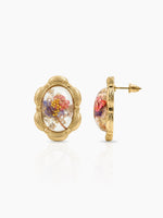 Elarose Floral 18K Gold Plated Earrings