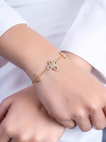 Eleni Diamond Butterfly 18K Gold Plated Bracelet