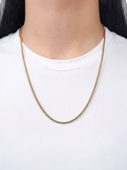 Elliot 18K Gold Plated Women's Round Snake Chain