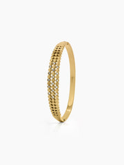 Elowra Diamond 18K Gold Plated Small Wrist Band Bracelet