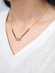 Esha Solitaire 14K Gold Plated Mangalsutra