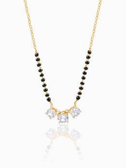 Esha Solitaire 14K Gold Plated Mangalsutra