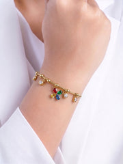 Florise Multicolor Diamond 18K Gold Plated Bracelet