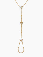 Freya Diamond Floral 18K Gold Plated Ring Bracelet
