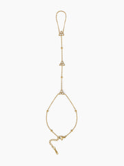 Freya Diamond Floral 18K Gold Plated Ring Bracelet