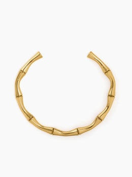 Gianella Bamboo Link 18K Gold Plated Cuff Bracelet