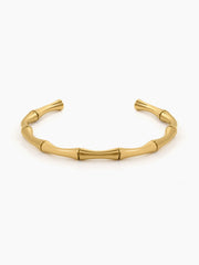 Gianella Bamboo Link 18K Gold Plated Cuff Bracelet