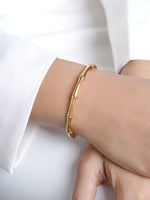 Gianella Bamboo Link 18K Gold Plated Cuff Bracelet