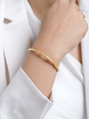 Gianella Bamboo Link 18K Gold Plated Cuff Bracelet