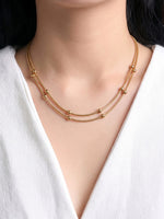 Gloria Layered 18K Gold Plated Women's Chain