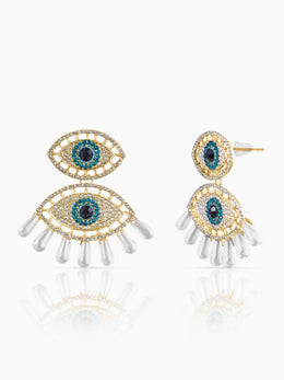 Havana Eye 18K Gold Plated Earrings