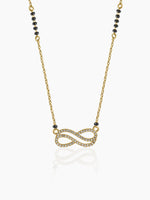 Iraani Infinity Diamond 18K Gold Plated Mangalsutra