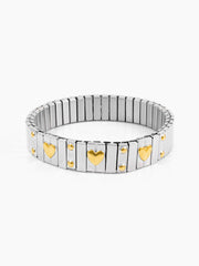 Ishra Heart Silver - 18K Gold Plated Bracelet