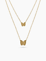 Junia Butterfly 18K Gold Plated Layered Necklace