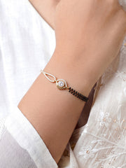 Kasshi Evil Eye Diamond 18K Gold Plated Mangalsutra Bracelet