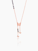 Kavya Butterfly Rosegold Plated Mangalsutra