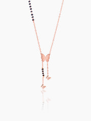 Kavya Butterfly Rosegold Plated Mangalsutra