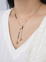 Kavya Butterfly Rosegold Plated Mangalsutra