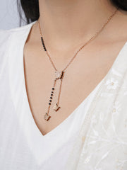 Kavya Butterfly Rosegold Plated Mangalsutra