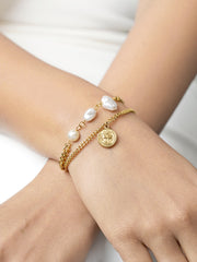 Kinna Pearl 18K Gold Plated Bracelet