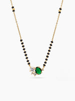 Krisha Green Diamond 18K Gold Plated Mangalsutra