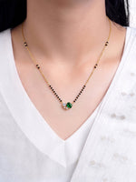 Krisha Green Diamond 18K Gold Plated Mangalsutra