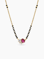 Krisha Pink Diamond 18K Gold Plated Mangalsutra